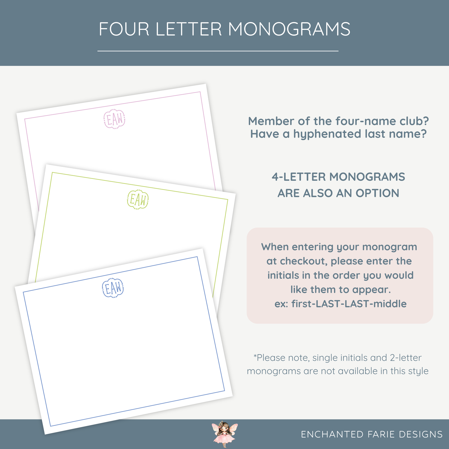 Personalized Monogram Notecard Set – Luxe Stationery in Multiple Color Options