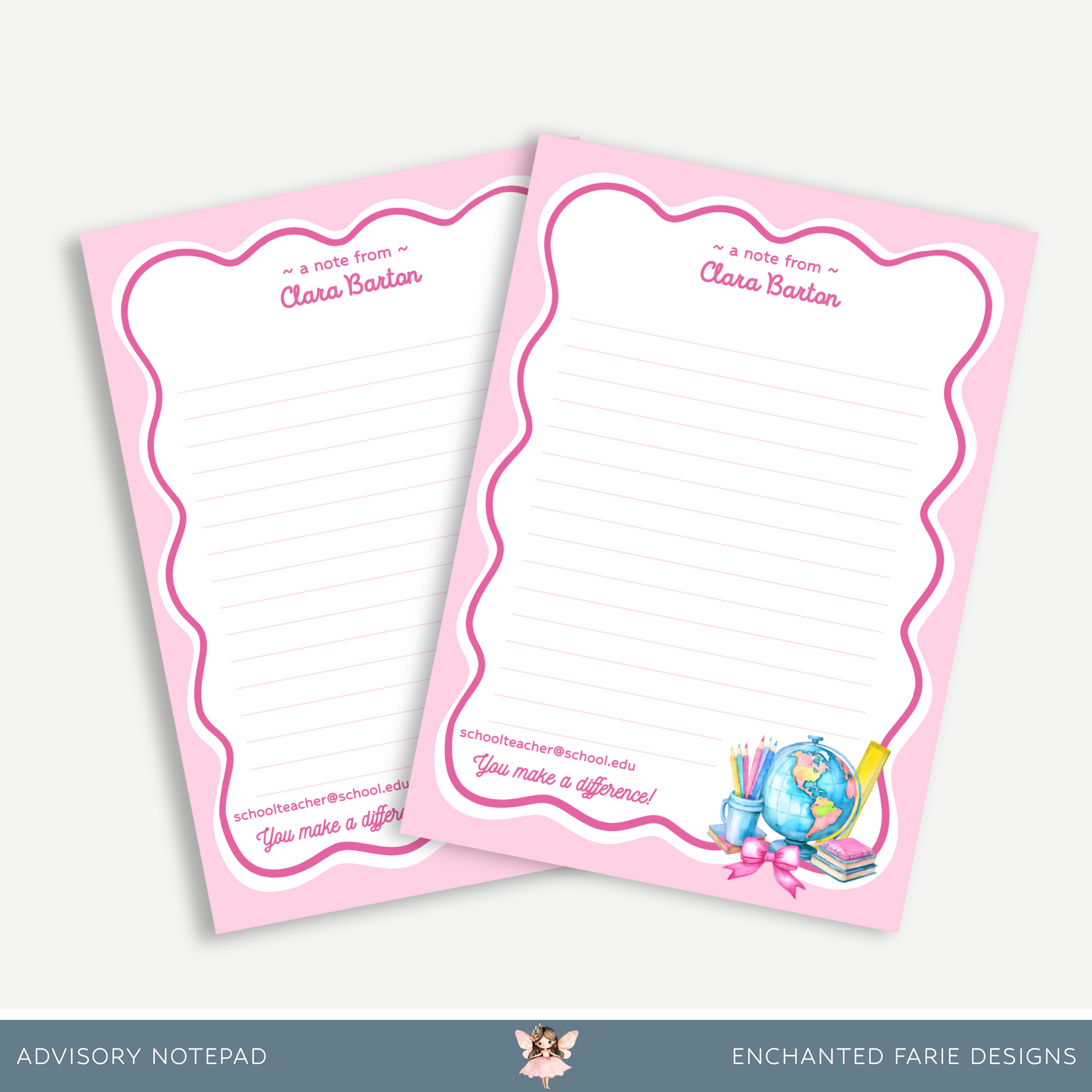 Personalized Advisory Teacher Notepad – School Stationery
