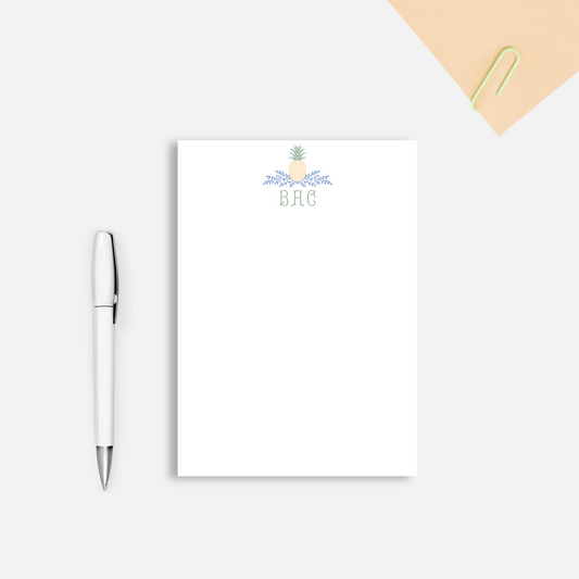 Pineapple Monogram Notepad 5x7