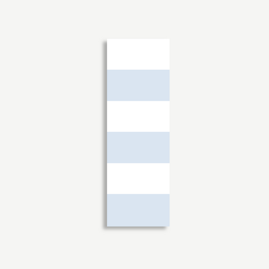Blue & White Striped Bookmark – 2x6"