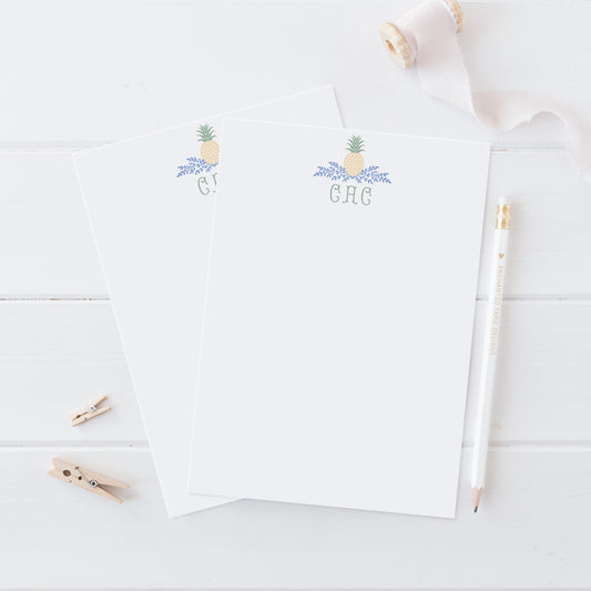 Pineapple Monogram Notepad 5x7