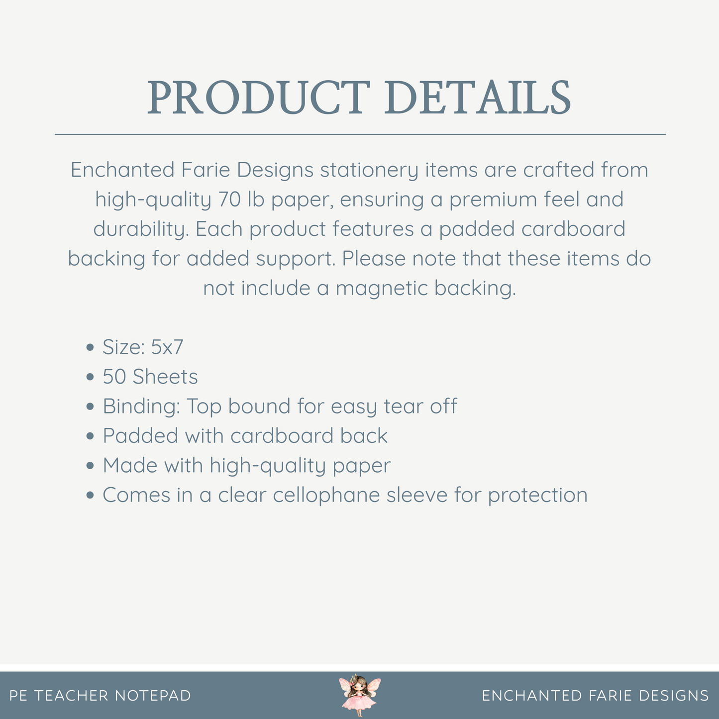 Personalized PE Teacher Notepad – Golf Theme Stationery for Coaches & Educators